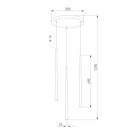 Подвесная люстра TK Lighting 6413 Piano Black