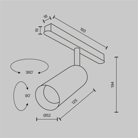 Трековый светодиодный светильник Maytoni Technical Magnetic Exility Focus Led TR032-4-12W3K-M-DS-BW