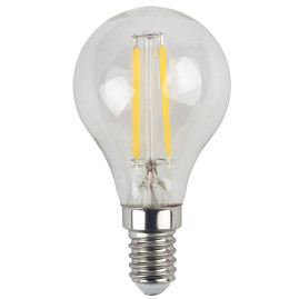 Лампа светодиодная филаментная ЭРА E14 7W 4000K прозрачная F-LED P45-7W-840-E14 Б0049891
