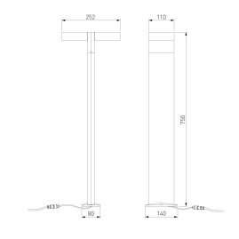 Садово-парковый светильник Elektrostandard Twin 3000K черный (35170/F) a072076