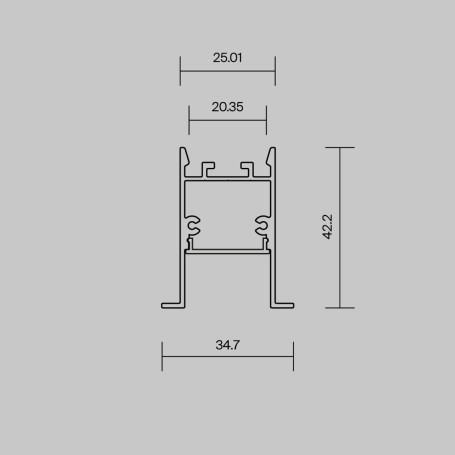 Алюминиевый профиль встраиваемый скрытого монтажа Maytoni Led Strip ALM-3542-B-2M 632015