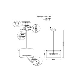 Подвесной светильник Moderli Tropic V11513-3P