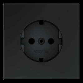 Накладка для розетки с заземлением S70 (графит) Voltum VLS000607
