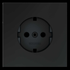 Накладка для розетки с заземлением S70 (графит) Voltum VLS000607