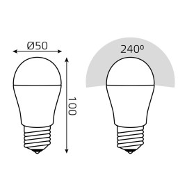 Лампа светодиодная Gauss Basic Шар E27 13W 3000K матовая 10502132