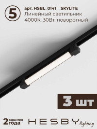Встраиваемая однофазная трековая система Hesby Lighting Skylite №5 со светильниками HSBL_kompl_S005_VI4B4K