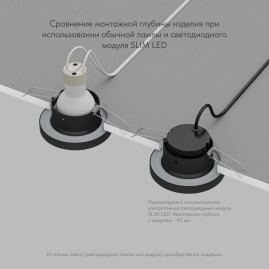 Встраиваемый светильник Denkirs Enkel DK3012-BK