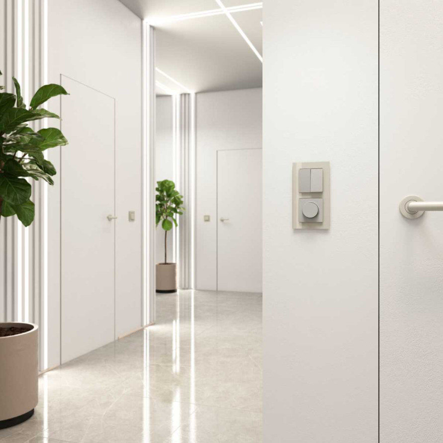 Выключатель двухклавишный проходной (дымчатый) W1222004/ a069458