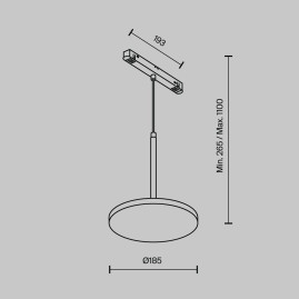 Трековый светодиодный светильник Maytoni Technical Magnetic Exility Plato TR123-2-15W3K-B