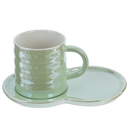 Кружка с блюдцем, 250 мл, L19 W12 H9 см