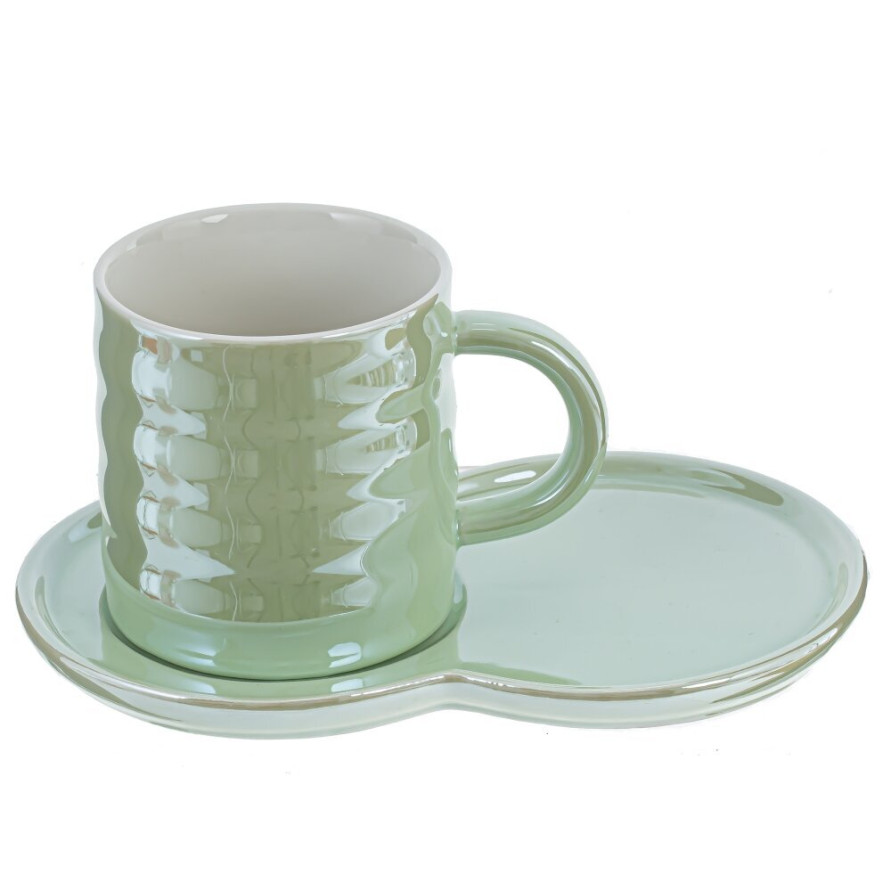 Кружка с блюдцем, 250 мл, L19 W12 H9 см