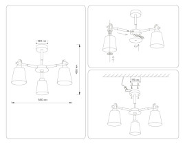 Потолочная люстра Ambrella light Traditional Loft TR82206
