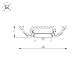 Профиль Arlight PHS-A-2000 ANOD 013215