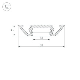Профиль Arlight PHS-A-2000 ANOD 013215