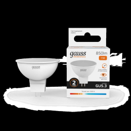 Лампа светодиодная Gauss GU5.3 11W 3000K матовая 13511