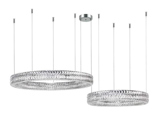 Горизонтальная композиция Newport 8550 из двух колец хром №182 S8550_182CH