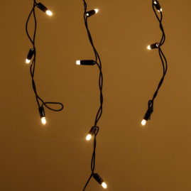 Уличная светодиодная гирлянда Ardecoled бахрома ARD-Edge-Classic-2400x600-Black-88LED-Milk-STD Warm 034107