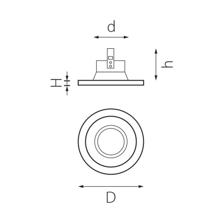 Комплект из светильника и рамки Lightstar Domino Round (214617+214606) D61706