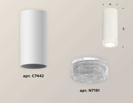Комплект накладного светильника Ambrella light Techno Spot XS7442010 SWH/CL белый песок/прозрачный (C7442, N7191)
