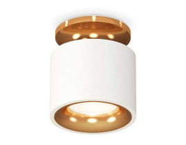 Комплект накладного светильника Ambrella light XS7510121 SWH/PYG белый песок/золото желтое полированное MR16 GU5.3 (N7929, C7510, N7014)