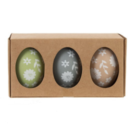 Набор из 3-х изделий декоративных подвесных &quot;Яйцо&quot; (4*6), L13 W7 H4 см