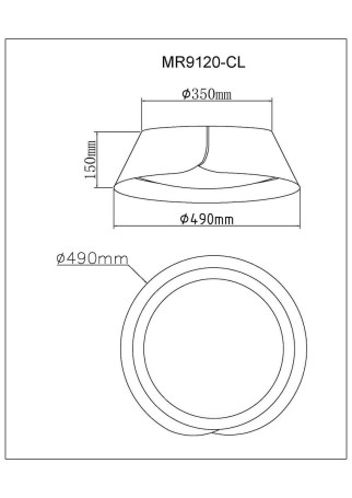 Потолочный светодиодный светильник MyFar Ceiling Cordelia MR9120-CL
