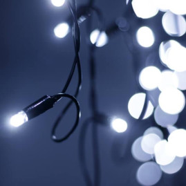 Уличная светодиодная гирлянда Ardecoled бахрома ARD-Edge-Classic-2400x600-Black-88LED-Milk-STD White 034104