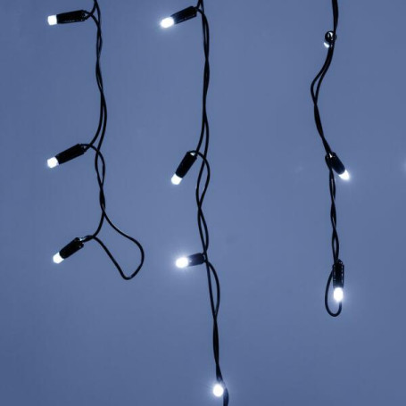 Уличная светодиодная гирлянда Ardecoled бахрома ARD-Edge-Classic-2400x600-Black-88LED-Milk-STD White 034104