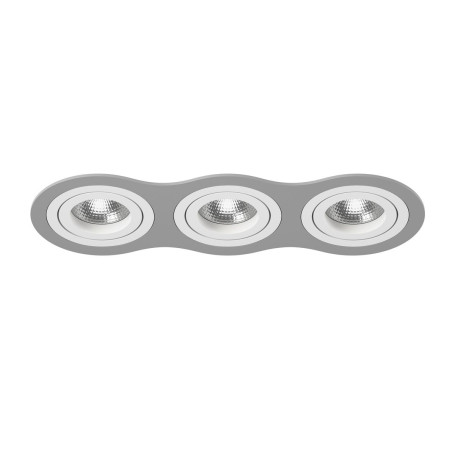 Комплект из светильника и рамки Lightstar Intero 16 (217639+217606+217606+217606) i639060606