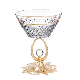 Креманка 12см.&quot;Dalia&quot; золотая круглая