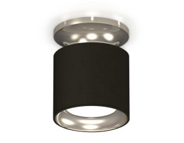 Комплект накладного светильника Ambrella light Techno Spot XS7402080 SBK/PSL черный песок/серебро полированное (N7927, C7402, N7023)
