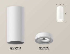 Комплект накладного светильника Ambrella light Techno Spot XS7442011 SWH белый песок (C7442, N7110)