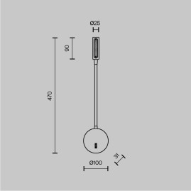 Бра Maytoni Stem C035WL-L3B3K