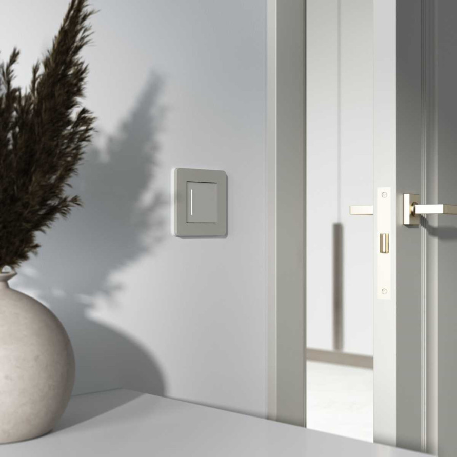 Сенсорный выключатель одноклавишный с подсветкой (дымчатый) W4512014/ a069762