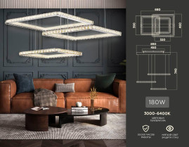 Подвесной светодиодный светильник Ambrella light Acrylica Ice FA1759