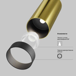 Трековый светодиодный светильник Maytoni Technical Magnetic Exility Focus Led TR032-2-12W3K-M-BBS
