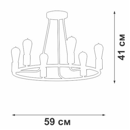 Подвесная люстра Vitaluce V3771-1/6PL