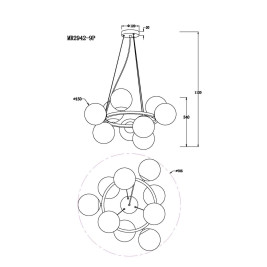 Подвесная люстра MyFar Aerton MR2942-9P