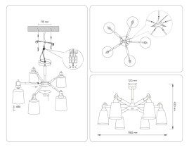 Потолочная люстра Ambrella light Traditional Loft TR82211