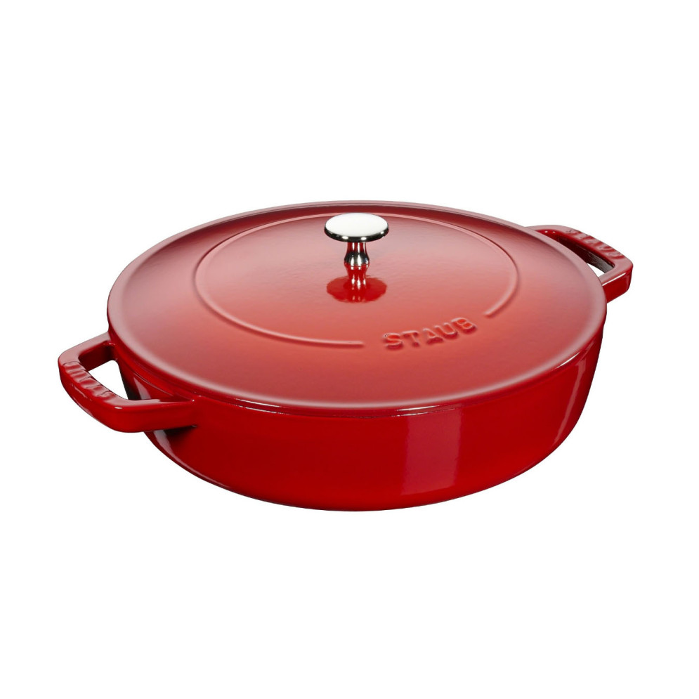 Сотейник &quot;Чистера&quot; с чугунной крышкой, 24 см, 2,4 л вишневый Staub