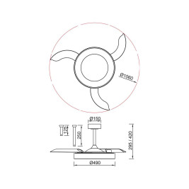 Люстра-вентилятор Mantra NISEKO FAN M 9091