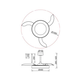 Люстра-вентилятор Mantra NISEKO FAN M 9091