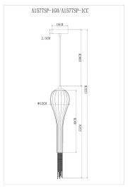 Подвесной светильник Arte Lamp Waterfall A1577SP-1CC
