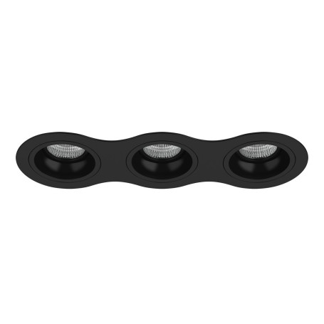 Комплект из светильников и рамки Lightstar Domino Round (214637+214607+214607+214607) D637070707