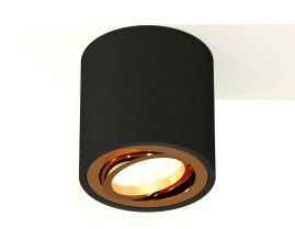 Комплект накладного светильника Ambrella light Techno Spot XS7532004 SBK/PYG черный песок/золото желтое полированное (C7532, N7004)