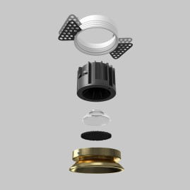 Встраиваемый светодиодный светильник Maytoni Round DL058-12W4K-TRS-BS