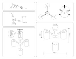 Потолочная люстра Ambrella light Traditional Loft TR83112