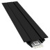 Профиль накладной с рассеивателем черный 1м. Apeyron 08-07-Ч