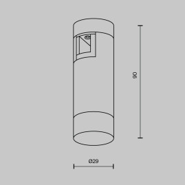 Трековый светильник Maytoni Technical TR145-1-3W3K-W-PT