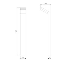 Уличный светодиодный светильник Elektrostandard Sensor 1542 Techno Led серый a053949